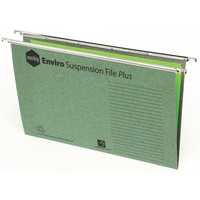 MARBIG SUSPENSION FILES Enviro with Tabs and Inserts Foolscap Green Pack of 10