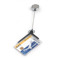 DURABLE CONVENTION CARD HOLDER Deluxe Reel Pro Pack of 10