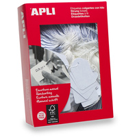 APLI 384 STRUNG TICKETS 384 9mm x 24mm White Box of 1000