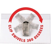 REXEL CONVENTION CARD HOLDERS Swivel Clip Box of 50