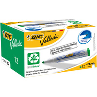 BIC VELLEDA WHITEBOARD Marker Bullet Green Pack of 12