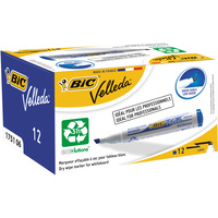 BIC 1751 WHITEBOARD MARKERS Eco Chisel Blue Pack of 12