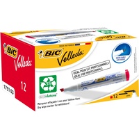BIC 1751 WHITEBOARD MARKERS Eco Chisel Red Pack of 12