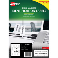 AVERY L7136LT WHITE CORD TAGS 57.2X25.4mm Printable
