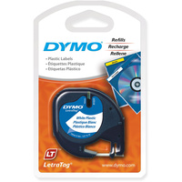 DYMO LETRATAG LABEL CASSETTE 12mmx4m -Pearl White