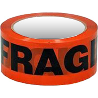 FROMM Fragile Packaging Tape 48mm x 66m Red/Black