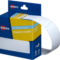 AVERY DMR10124W DISPENSR LABEL Rectangle 101x24mm White Pack of 160