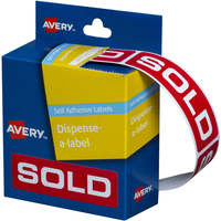 AVERY DMR1964SD DISPENSR LABEL Printed SOLD Pack of 250