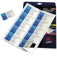 AVERY C32016 BUSINESS CARDS Laser Double Sided 220g Satin White Pack of 250