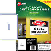 Avery Industrial Labels Heavy Duty L7067 White Pack of 10