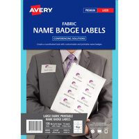 AVERY L4718 FABRIC NAME LABELS 8/Sht 86.5x55.5 Acetate Silk Pack of 120