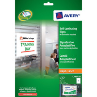 AVERY L7078 SIGNAGE LABELS Self Laminating 170x257mm Pack of 10