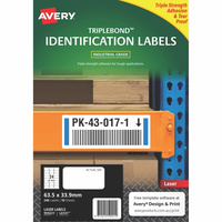 Avery 959221 Triple Bond Industrial Labels White L6141