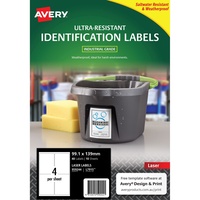 Avery 959244 Ultra Heavy Duty Industrial Labels White L7915