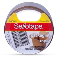 Sellotape Hot-Melt Adhesive Packaging Tape 36mmx20m Brown