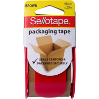 Sellotape Acrylic Adhesive On Dispenser 48mmx20m   Packaging Tape Brown