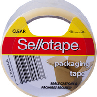 Sellotape Hot-Melt Adhesive Packaging Tape 48mmx50m Clear