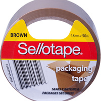 Sellotape Hot-Melt Adhesive Packaging Tape 48mmx50m Brown