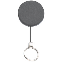 REXEL KEY CARD HOLDER Retractable Metal With Key Ring Black