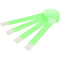 REXEL WRIST BANDS W/Serial Number Fluoro Green Pack of 100
