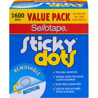 Sellotape Sticky Dots Removable Adhesive Dots Clear