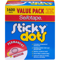 Sellotape Sticky Dots Permanent Adhesive Dots Clear