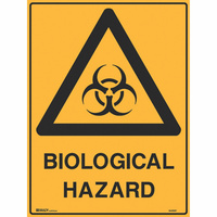 BRADY WARNING SIGN Biological Hazard 600x450 Metal