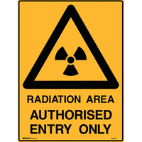 BRADY WARNING SIGN Radiation Hazard 600x450 Metal