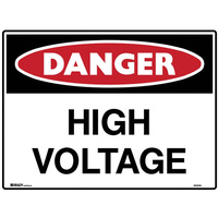 BRADY DANGER SIGN High Voltage Metal