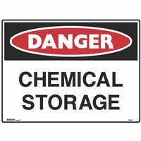 BRADY DANGER SIGN Chemical Storage Metal
