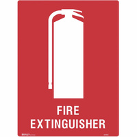 BRADY FIRE SIGN Fire Extinguisher Metal