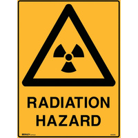 BRADY WARNING SIGN Radiation Hazard 600x450mm Polypropylene
