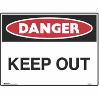 BRADY PROHIBITION SIGN  Keep Out 450x600mm Metal