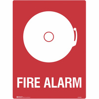 BRADY FIRE SIGN Fire Alarm Polypropylene