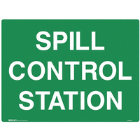 BRADY EMERGENCY SIGN Spill Control Station Polypropylene