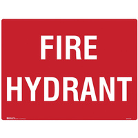 BRADY FIRE SIGN Fire Hydrant Polypropylene