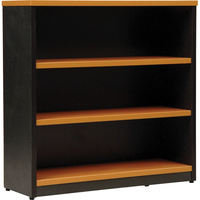 LOGAN BOOKCASE 900MM X 900MM 2 Shelves Beech & Ironstone