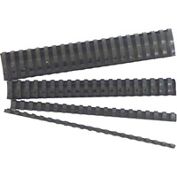 GBC PLASTIC BINDING COMB 6mm 21 Ring 25 Sheets Capacity Black Pack of 100