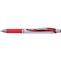 PENTEL BL77B ENERGEL DLX Fine Retractable Gel Pen Red