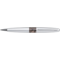 PILOT MR BALLPOINT PEN  MR2 Python Silver Barrel  Medium Black Ink
