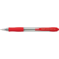 PILOT BPGP-10R SUPERGRIP PEN Retractable Medium Red