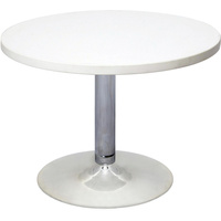 CHROME BASE COFFEE TABLE 600mm Top 425mm Height Beech