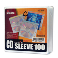 AURORA CD/DVD SLEEVES Fabric lined Pk100