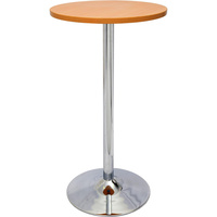 CHROME BASE DRY BAR 600mm Top 1070mm Height Beech