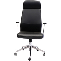 RAPIDLINE HIGH BACK SLIMLINE EXECUTIVE CHAIR Black PU