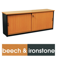 LOGAN CREDENZA 1800X450 Beech & Ironstone