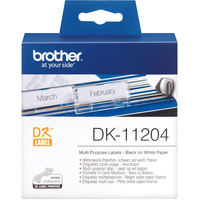 BROTHER DK-11204 RETURN Address Label 17X54mm White Box of 400
