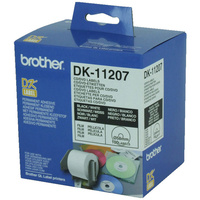 BROTHER DK-11207 CD/DVD 58MM Diameter Label White Box of 100