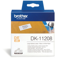 BROTHER DK-11208 LARGE ADDRESS Label 38X90mm White Box of 400