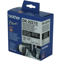BROTHER DK-22210 LABEL ROLLS White Paper 29mmx30.48mt